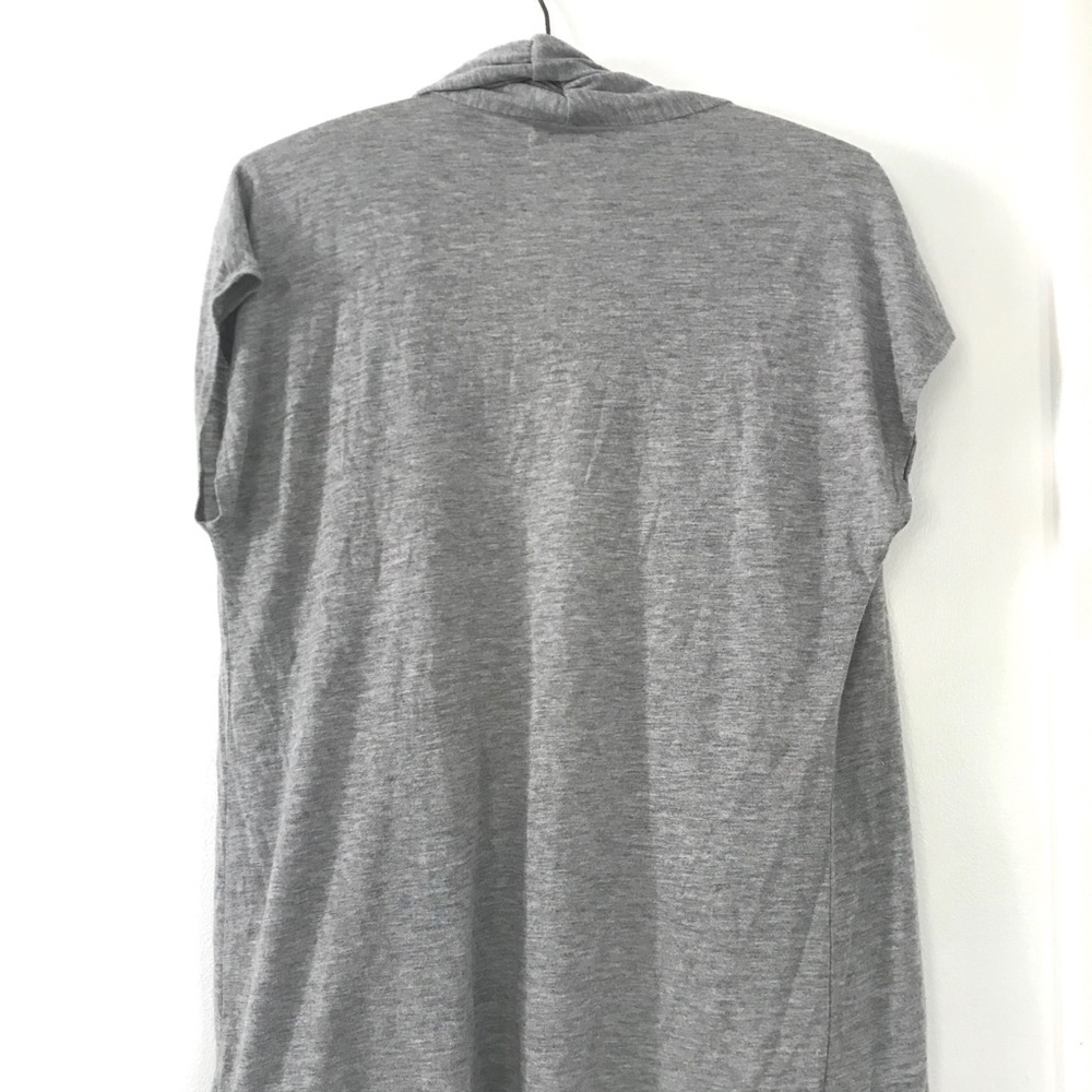 7 For All Mankind grey modal waterfall cardigan topper shirt top tunic - Picture 3 of 7